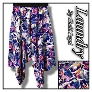 Laundry By Shelli Segal Tropical Birds of Paradise Handkerchief Skirt